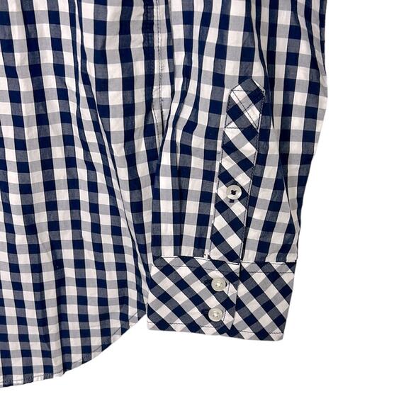 Vineyard Vines Gingham Chilmark Navy & White Relaxed Button-Down women’s size 2 - Picture 4 of 7